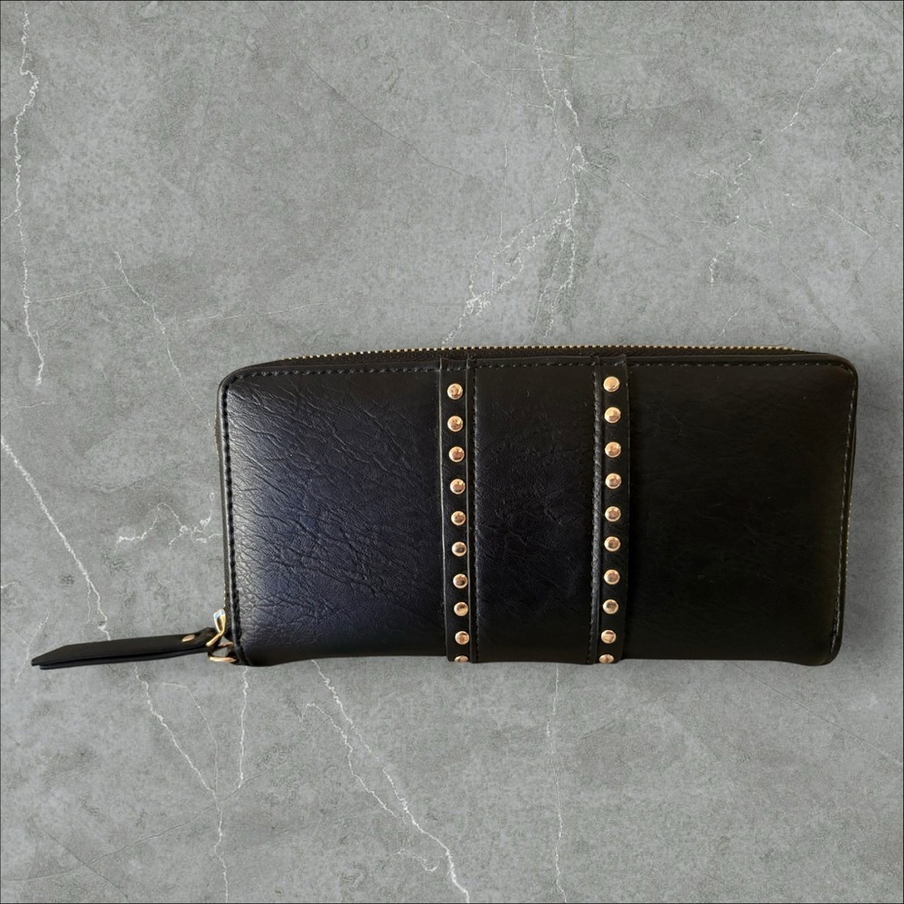 I•N•C• Black Studded Wallet